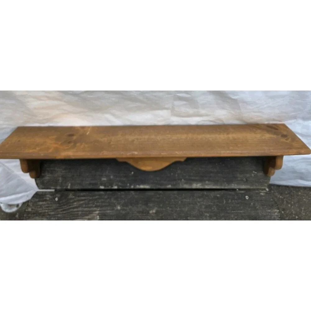 Vintage Country Pine Wooden Wall Shelf 30